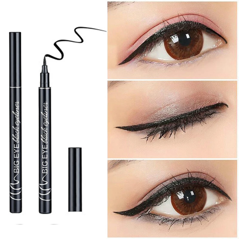 1PC Black&Brown Waterproof Eyeliner Pencil Sweat-proof Long-lasting Liquid Eye Liner Pen Pencil Make Up Tool