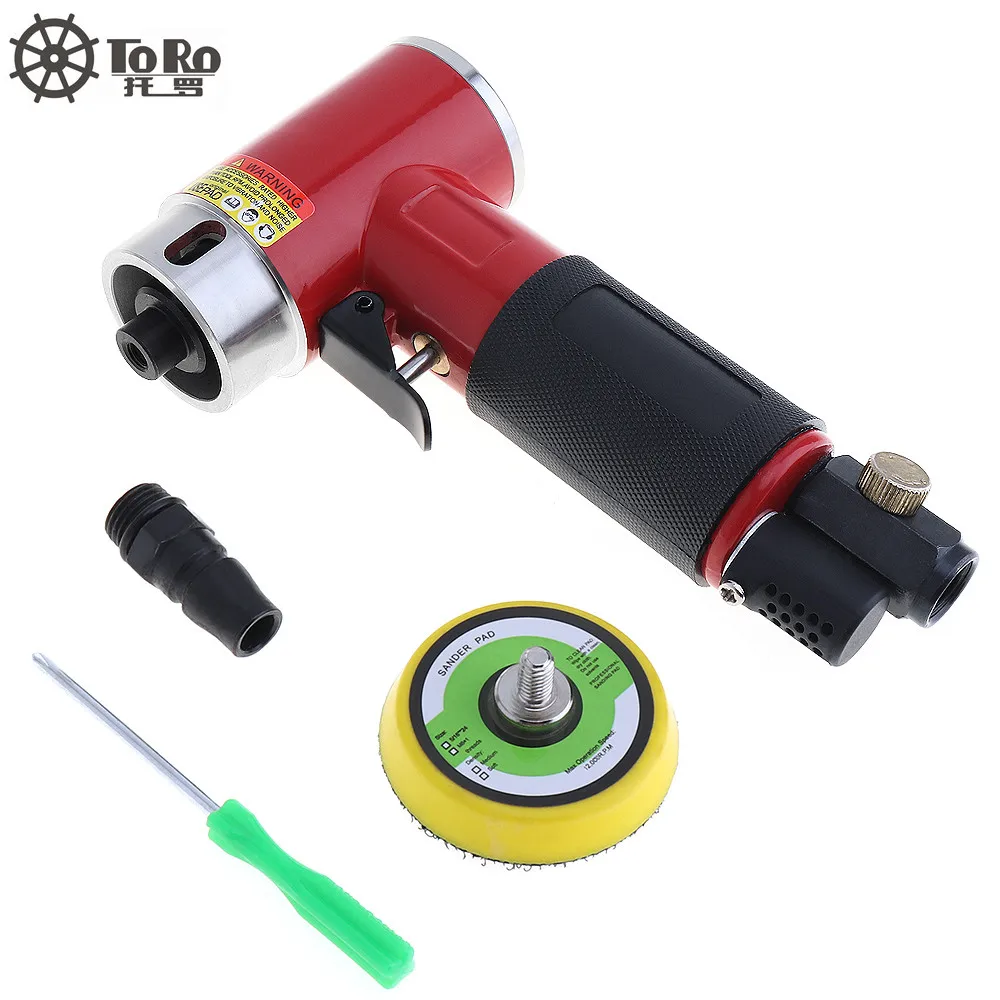 

TORO 2 Inch High-speed Mini Pneumatic Sanding Machine Air Sander with Push Switch and Sanding Pad for Polishing Grinding Tools