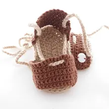 Крючком коричневые сандалии для ребенка