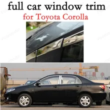 full Window Trim Decoration Strips Stainless Steel Car Exterior Accessories for Toyota Corolla