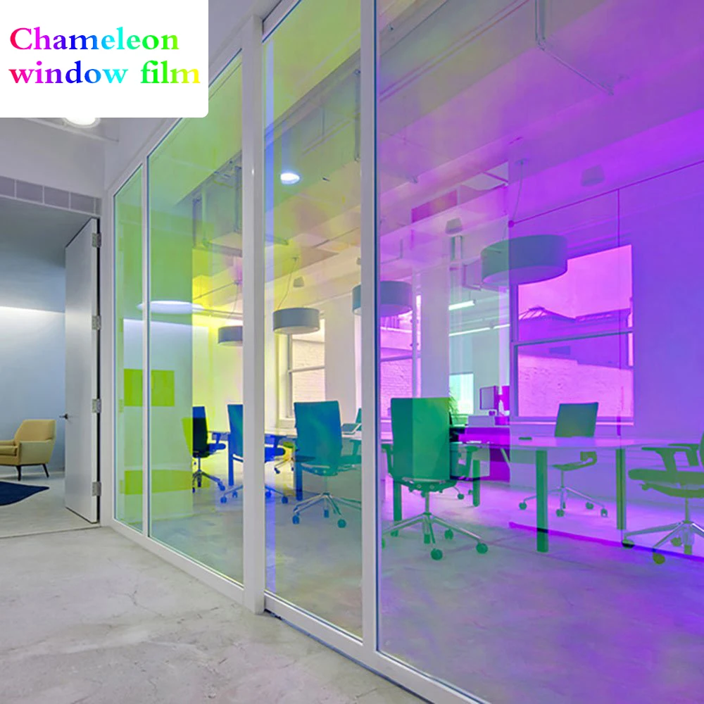 

60x200 cm Rainbow One Way Mirror Privacy Window Film,Vinyl Adhesive Decorative Reflective Glass Sticker Heat Control Solar Tint