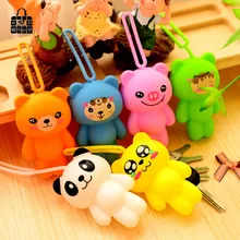 ROSEDIARY модные силиконовые кошельки для ключей с мультяшными животными женские и мужские Брелоки для ключей сумка кошелек Чехол Сумки