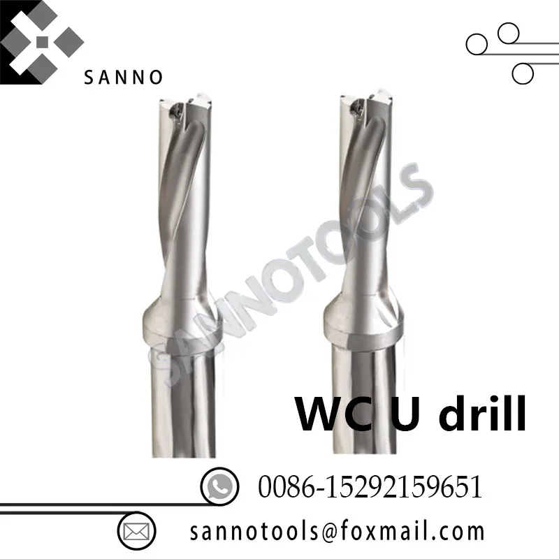 

High quality WC indexable drills tool Bit 2D 14mm, 15mm, 16mm, 18mm, 20mm, 20.5mm, 23mm, 25.5mm Indexable Inserts type U drill