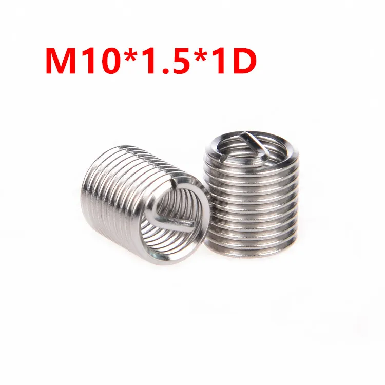 

50pcs M10*1.5*1D Wire Thread Insert, m10x1D Wire screw sleeve, M10 Screw Bushing Helicoil Wire Thread Repair Inserts SUS304