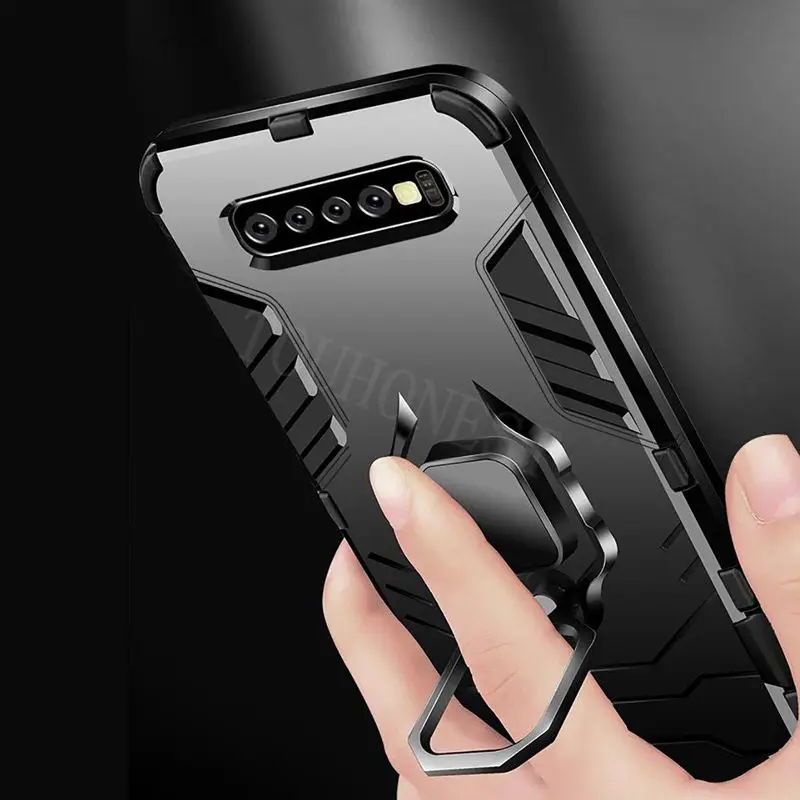 Чехол для Samsung galaxy S10E S10 plus S9 S8 автомобильный держатель Магнитный чехол с кольцом