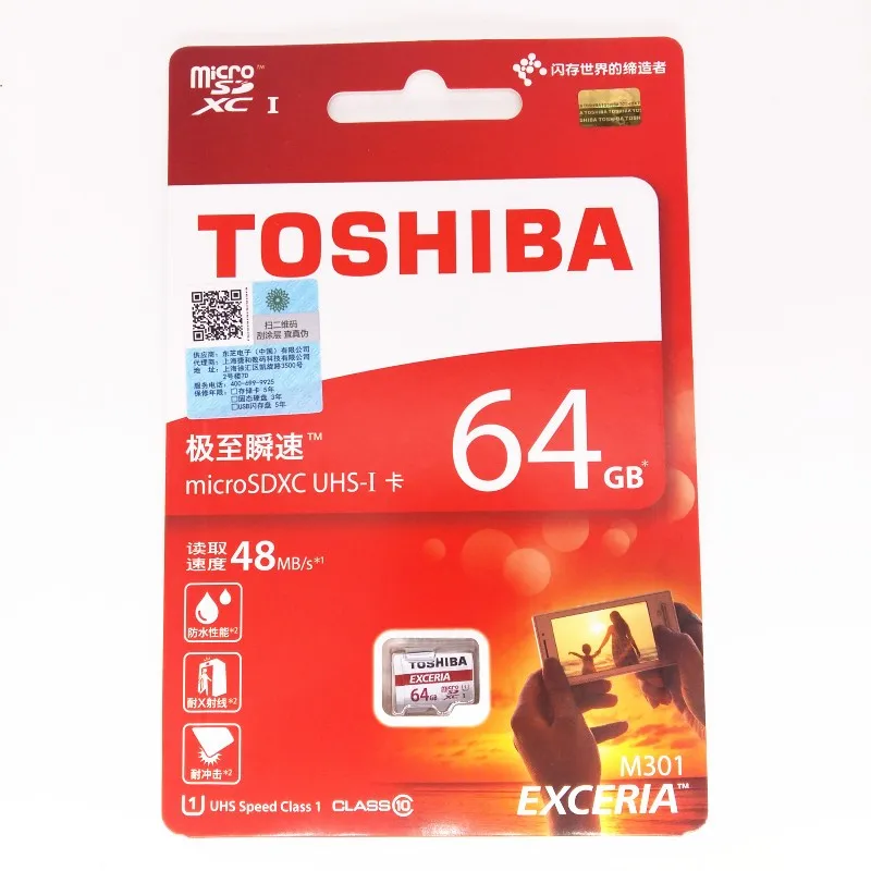 TOSHIBA Micro SD Card 64 ГБ 32 ГБ 16 ГБ Class 10 48 МБ/с. UHS-1 TF карта Micro SDHC для смартфон планшет Xiaomi lenovo