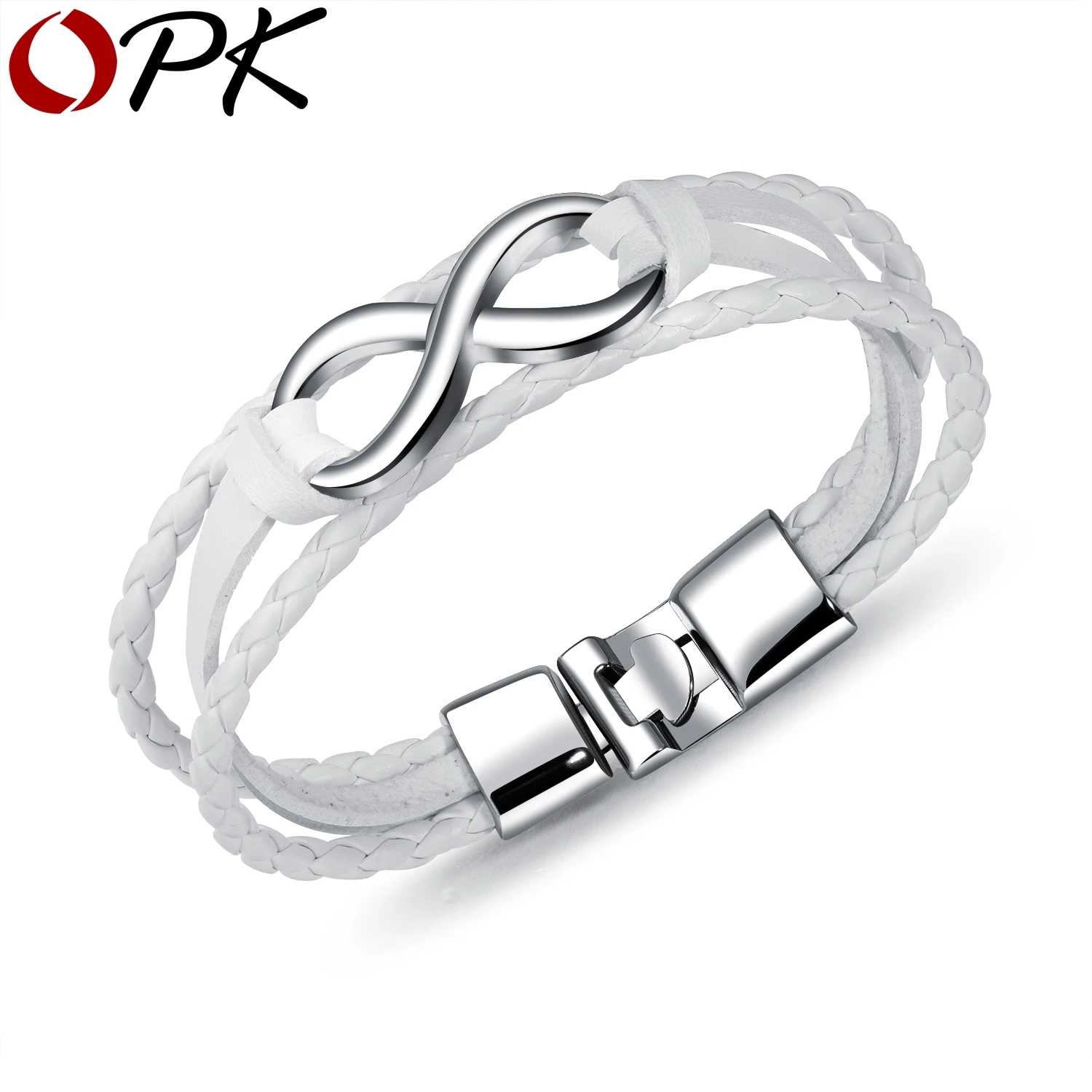 OPK 2018 модный браслет Infinity 8 ручная плетеная кожаная Цепочка в виде веревки 6 цветов