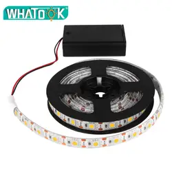 5 В 60LED/M Батарея Powered 5050 RGB Светодиодные ленты свет комплект водонепроницаемый для ТВ кабинет велосипед Открытый деятельности украшения X 200