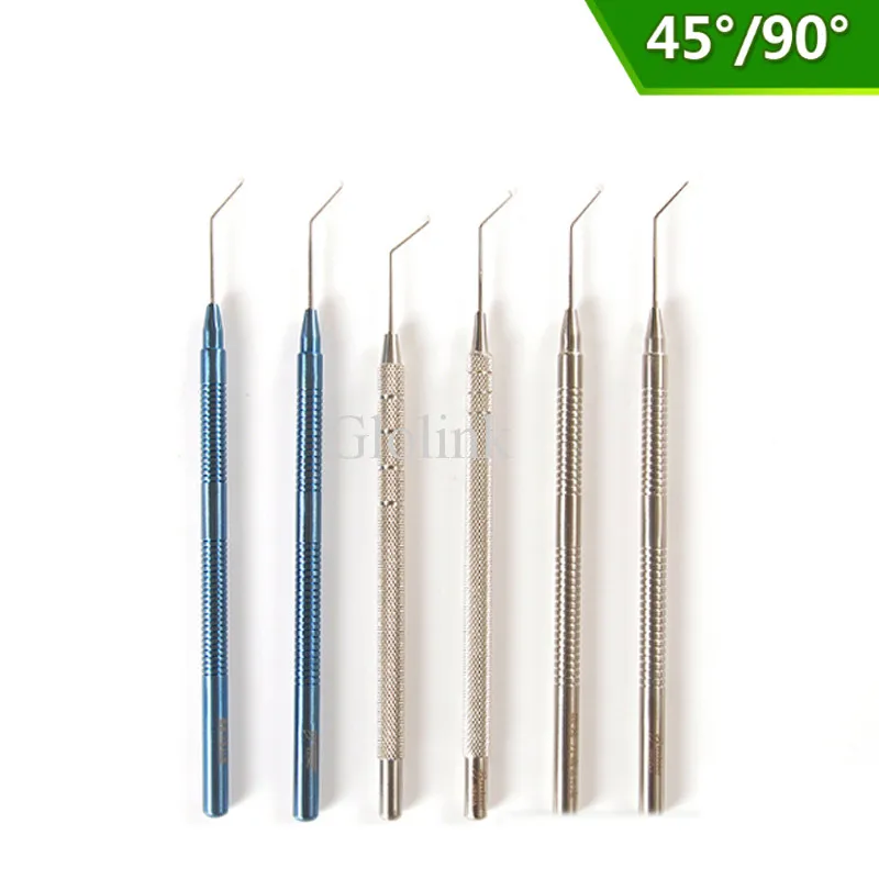 

Ophthalmology Microscopic Titanium Alloy Hack Core Knife 45 degree 90 degree Eyelid Instrument Tools