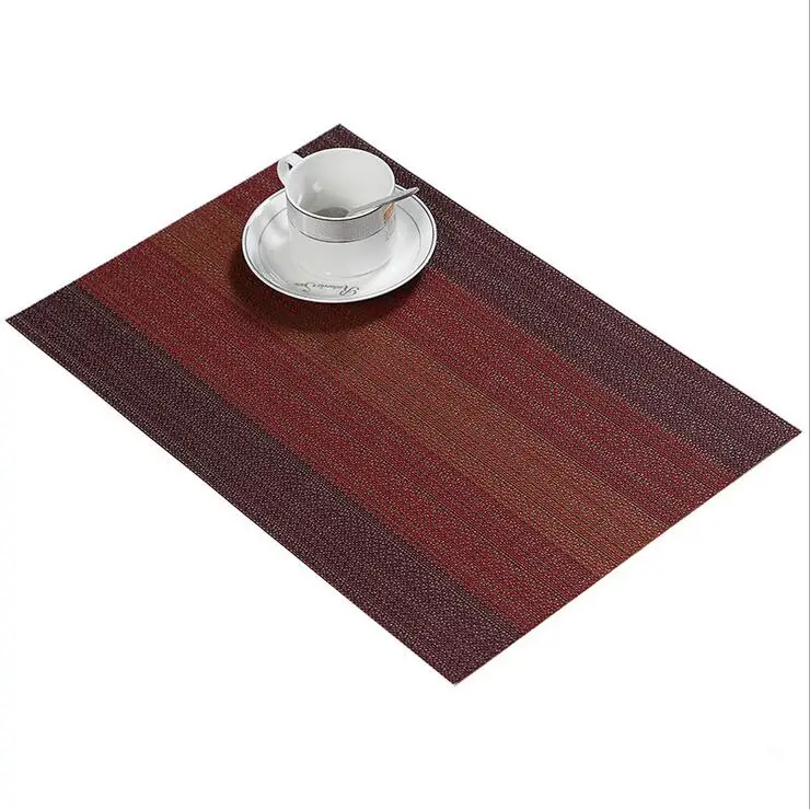 Fyjafon 4/6pieces Table Mats Set PVC Table Mat Waterproof Heat Protection Placemats Dining Table Mats Placemat Red/Blue - Цвет: Color 2