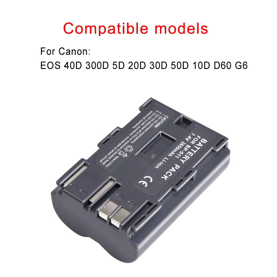 Palo 1 шт. 2650 мАч BP 511 BP511 BP-511 BP511A цифровой Камера Батарея для цифровой однообъективной зеркальной камеры Canon EOS 40D 300D 5D 20D 30D 50D 10D D60 G6 батареи