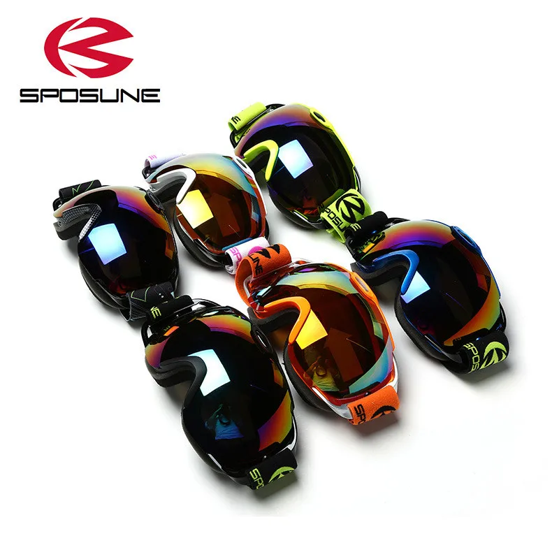 Мужской женский зимний Сноубординг Велоспорт Лыжный спорт походные очки большие лыжные очки двойные уличные спортивные противотуманные очки