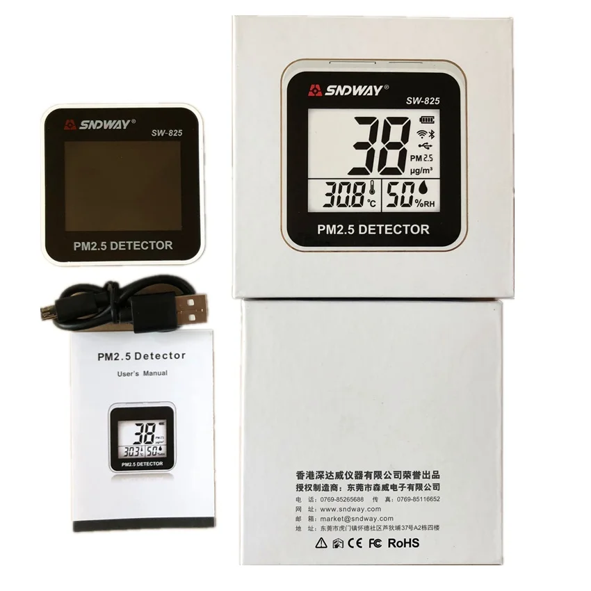 SNDWAY SW-825 Laser PM2.5 Detector tester gas monitor Digital Air Quality Monitor /Gas analyzer/Temperature humidity meter SNDWAY SW-825 Laser PM2.5 Detector tester gas monitor Digital Air Quality Monitor /Gas analyzer/Temperature humidity meter