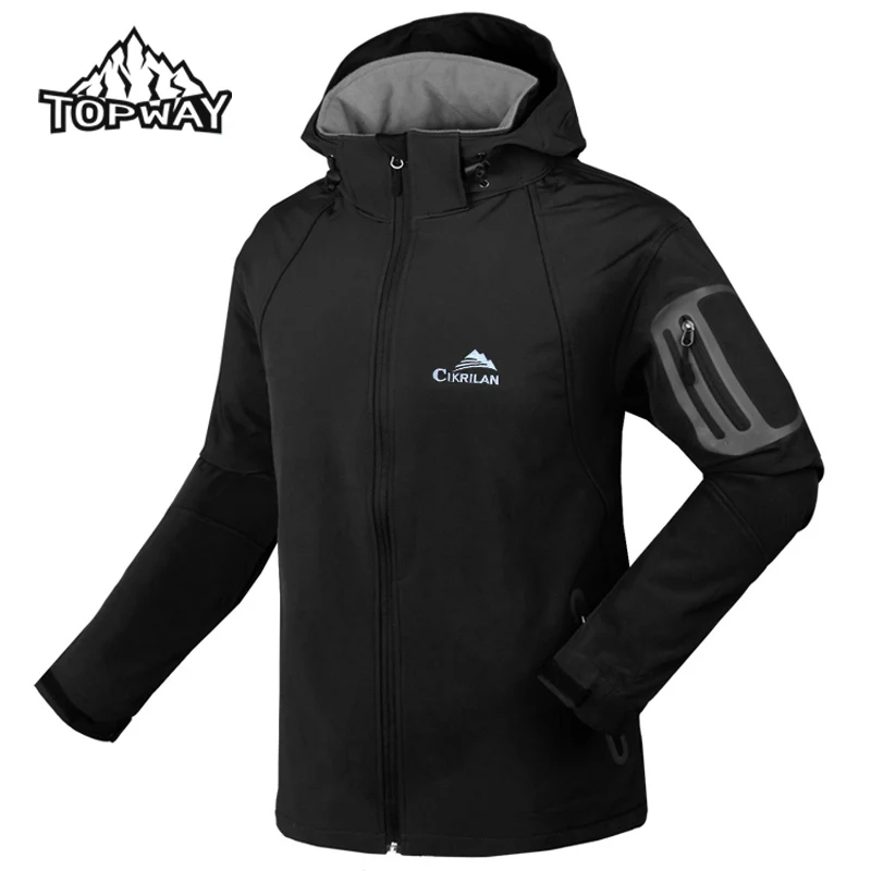 

Hot Men Outdoor Sportswear Softshell Hooded Waterproof Coat Breathable Camping Jacket Skiing Hiking Windstopper Spring Outwear