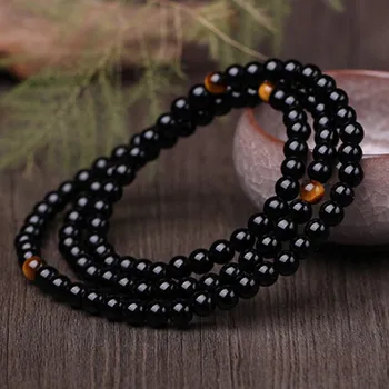 Bracelet Mala Oeil de Tigre avec 108 perles