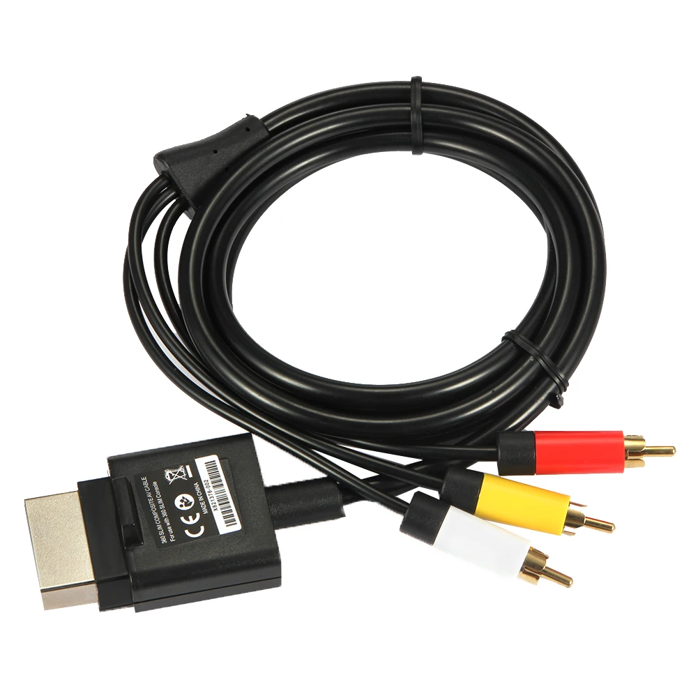 1,8 м игровой Аудио Видео кабель с 3 RCA штекерами нейтральный AV RCA видео композитный кабель для Xbox 360 Slim