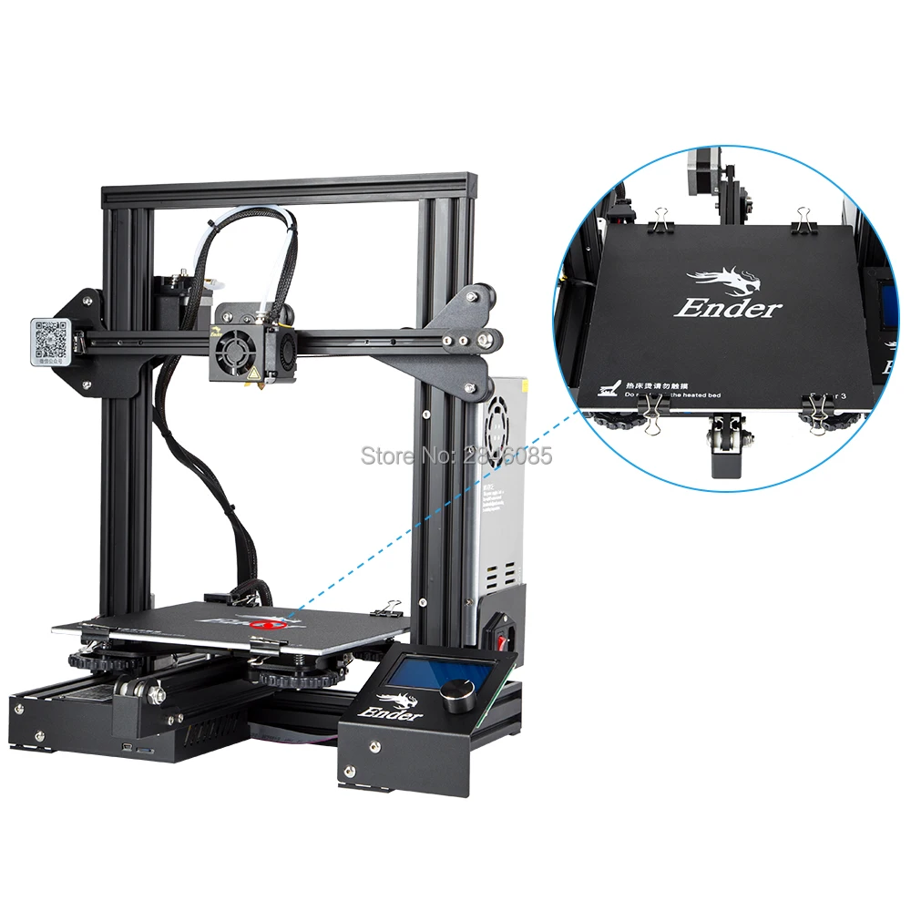 Ender-3 Creality 3D принтер V-slot prusa I3 комплект, принтер для восстановления мощности, 3D DIY комплект 110C для горячей кровати