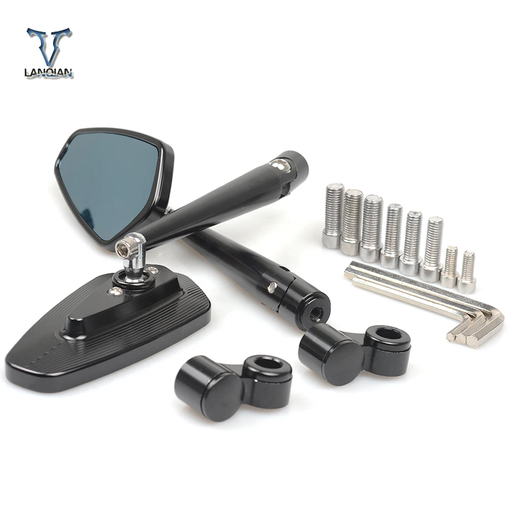 Universal 8mm 10mm Aluminum CNC Motorcycle Rearview Side Miror Moto Mirrors For BMW s1000rr hp2 sport r1200gs s1000r