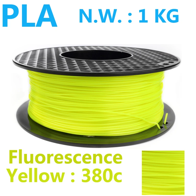 

Fluorescence yellow pla 1.75 3d printer filament high quality 3d pen plastic filamento pla 1kg 1.75mm filamento impresora 3d
