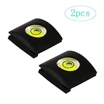 

2PCS Camera Flashlight Hot Shoe hotshoe cover with bubble Spirit Level for DLSR