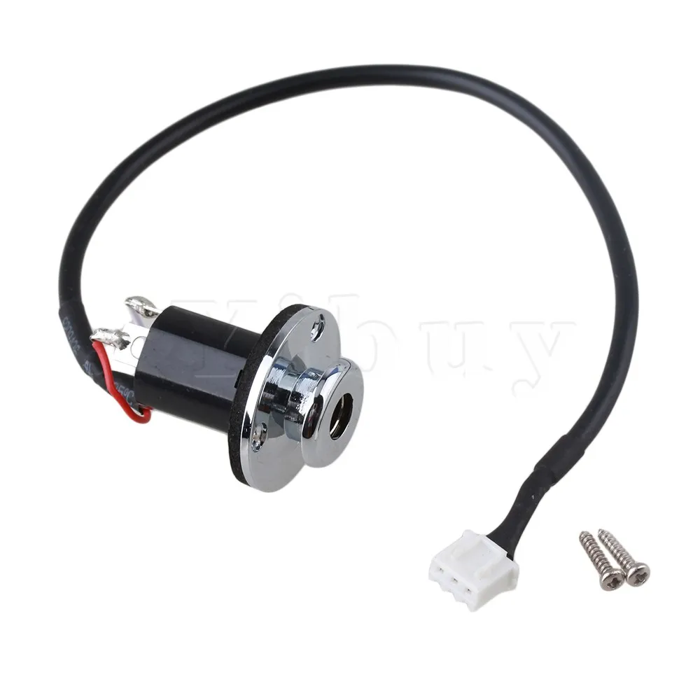 Yibuy Silver Stereo End Pin Jack Socket Output Jack for Guitar Pickup w/ Wire-in Guitar Parts & Accessories from Sports & Entertainment on Aliexpress.com ...