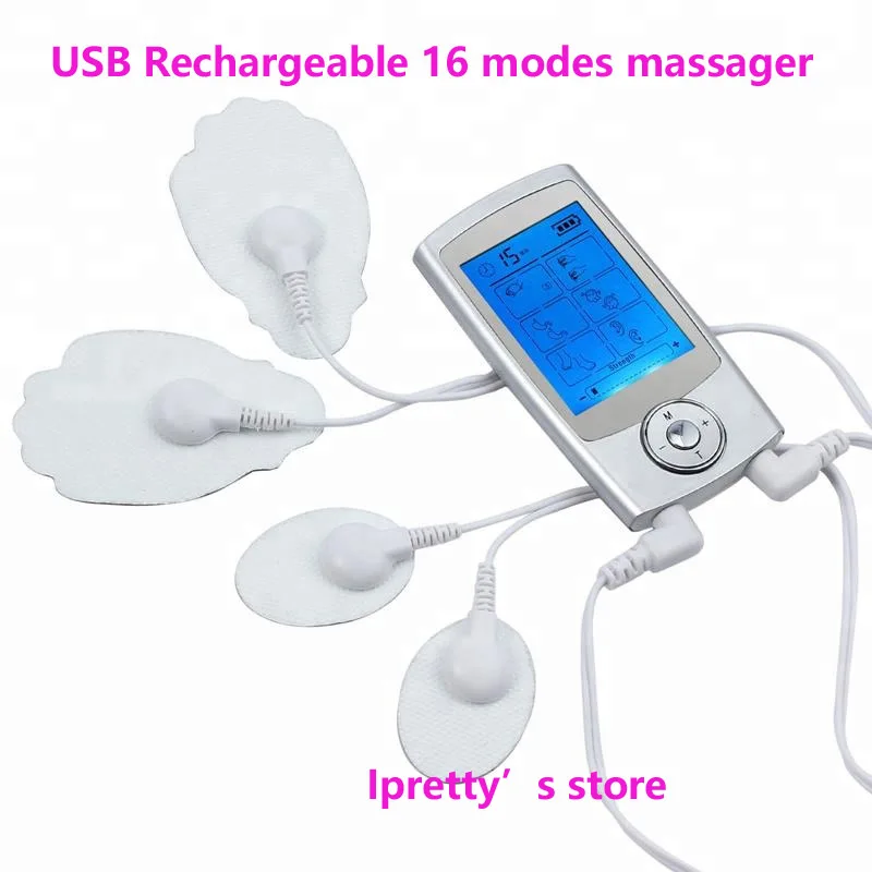 New update USB chargeable 16 modes massage Electronic low frequency