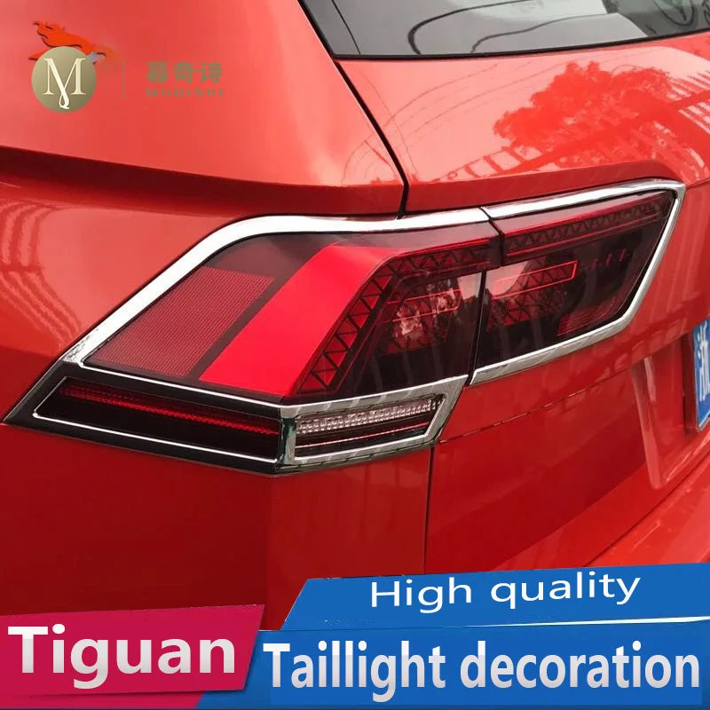 

For Volkswagen tiguan 2017 2018 2019 taillight frame rear light decoration tail light trim strip Car Exterior Chromium Styling
