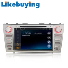 Likebuying Android 4.4.4 Quad Core 1024*600 2 Din Car Pure Stereo DVD GPS Radio for Toyota 8” Camry 2007 2008 2009 2010 2011