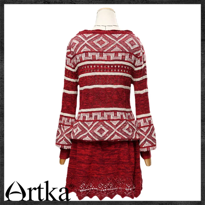Artka 2015 женская ретро новая коллекция осенней одежды круглым воротником с