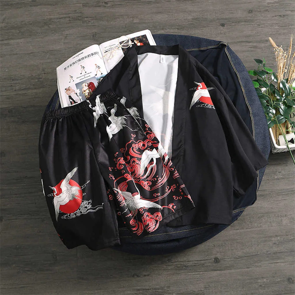 Модная одежда для влюбленных, топ с принтом, Camisetas Hombre, футболка, кимоно,, весенняя одежда, костюм