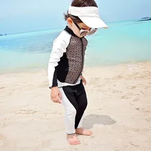 Купальный костюм для девочек, Новое поступление года, детский лоскутный купальник для серфинга, брюки с длинными рукавами, большие размеры, Раздельный купальный костюм