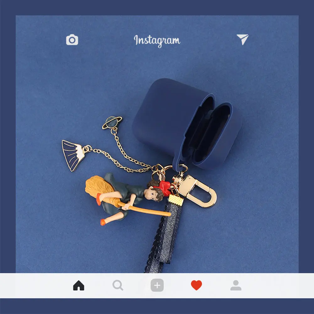 Роскошный 3D миленький мультяшный брелок силиконовый Bluetooth беспроводной чехол для наушников Apple AirPods 1 2 сумка для наушников b