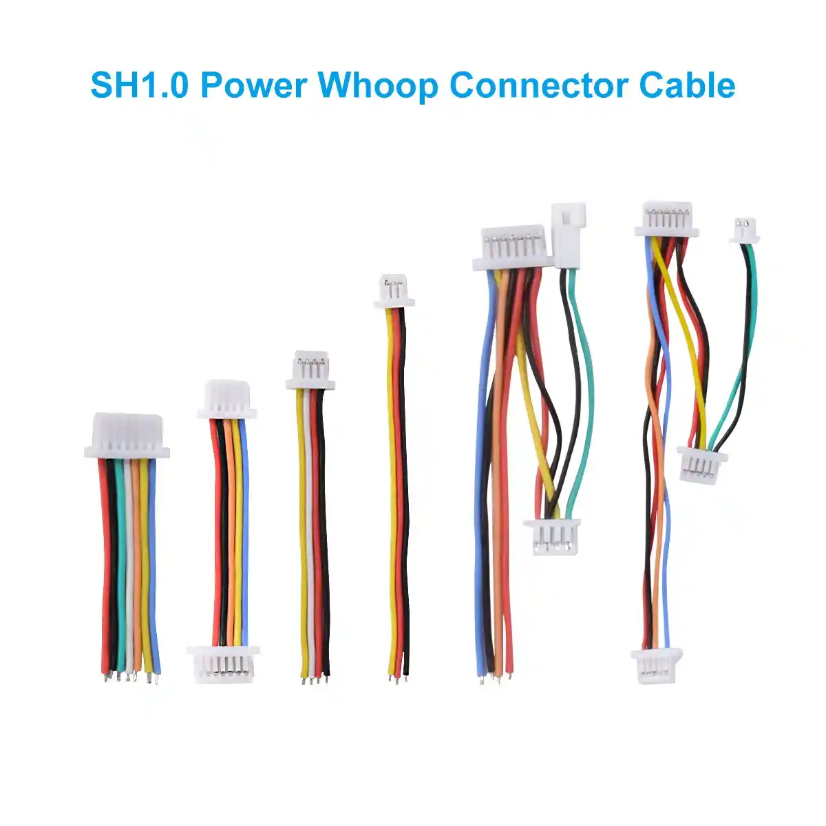 Connecteur femelle JST SH 1.0mm 2P 3P 4P 5P 6P 8P avec cable/pin couleurs sertis