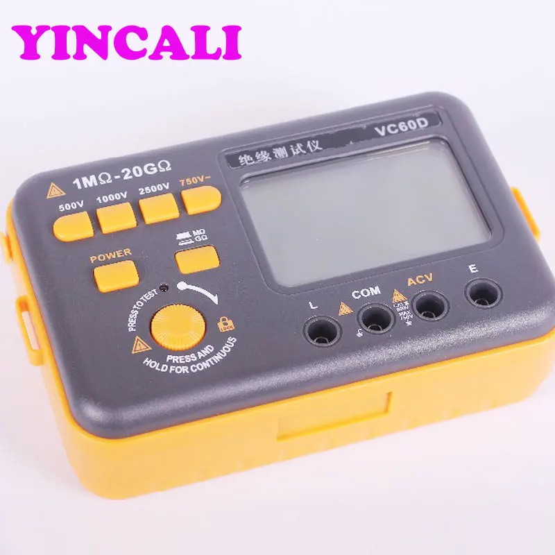 Digital Insulation Tester VC60D Resistance Meter AC voltage resistance on-off test 200Mohm/2Gohm/20Gohm insulation | Инструменты