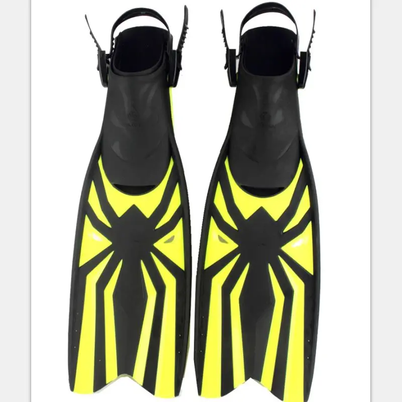 

New Adult Adjustable Snorkel Shoes For Swimming Fins Profession Competition Women Men Diving Fins Training Flippers Blue Yellow