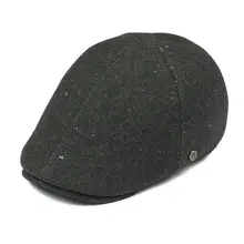 VOBOOM плоский Кепки с закруглёнными краями и пуговицей сверху Кепки s Для мужчин Для женщин шерстяное твидовое сезон осень-зима; теплые сапоги из 6 Панель Шляпы страна ирландское Шапки 180