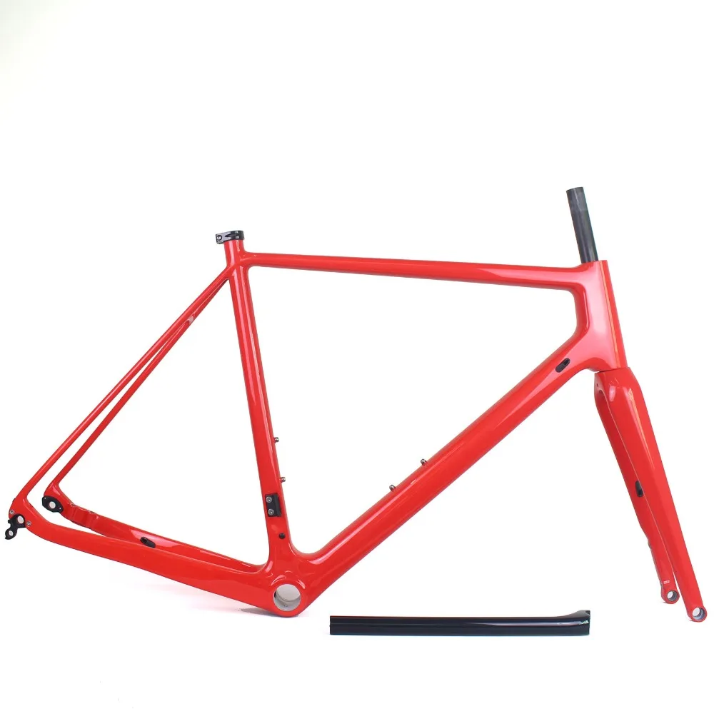 Sale Chameleon customs painting carbon fiber gravel bike frame new flat mount disc brakes carbon cyclocross disc brake 700*38c tyres 11