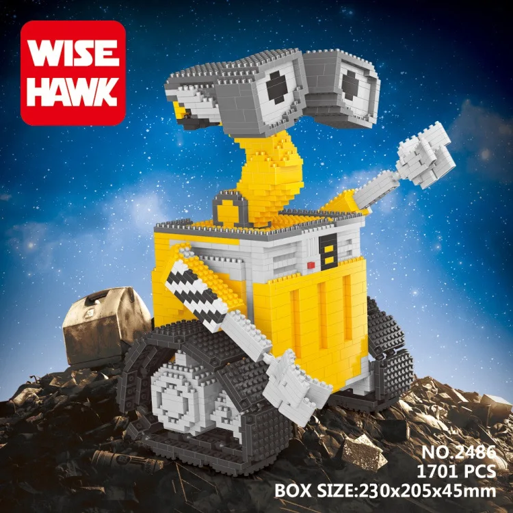 wise hawk mini blocks wall -e 2486