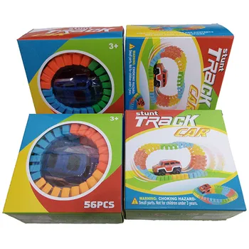

4 BOX Diecast DIY Puzzle Toy Roller Coaster Track Electronics Toy Car Rail Car Toy for Children Random Color
