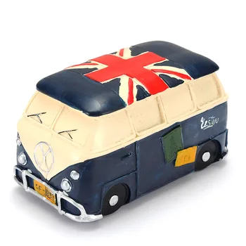 

Creative Resin Retro Small Bus Model Ornaments And Home Living Room Bedroom Restaurant Desktop Decoration Crafts Business Gifts