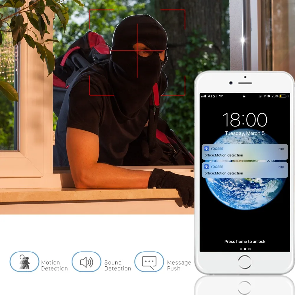 BESDER Yoosee IP Камера Wi Fi 1080 P 960 720 ONVIF Беспроводной проводной P2P CCTV пулевидная камера