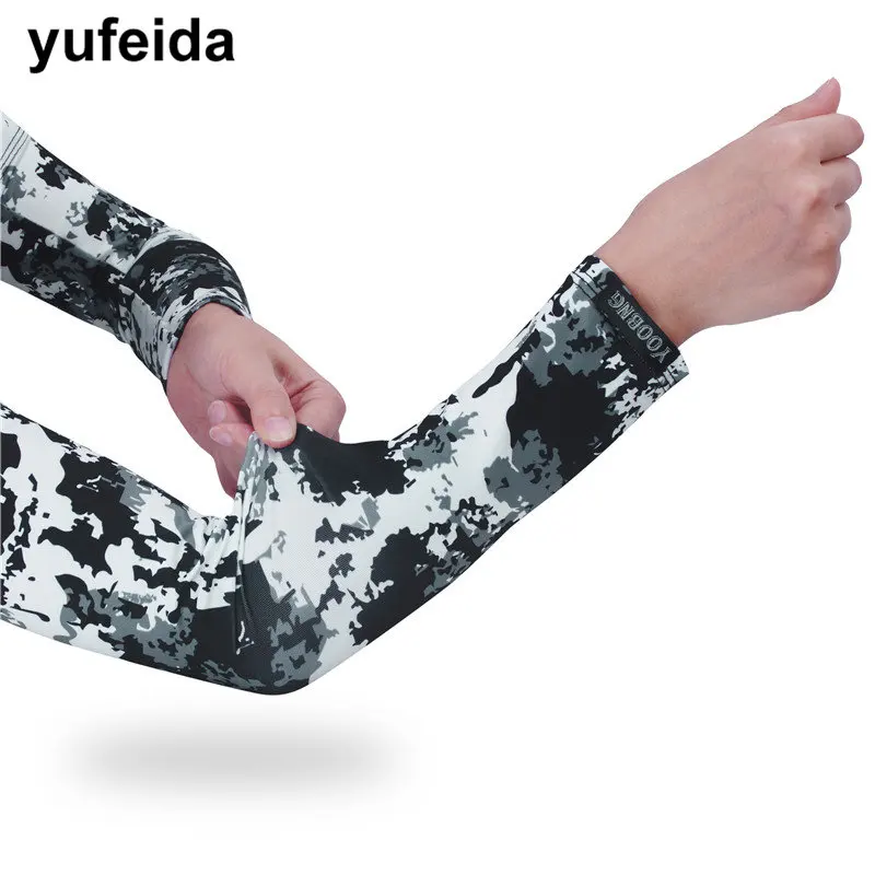 Arm Sleeves Camo Camouflage UV Protection Compression Cooling for