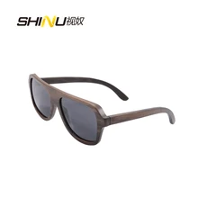 Чисто ручной работы, деревянные солнцезащитные очки, Для женщин Для мужчин Брендовая Дизайнерская обувь поляризованные солнцезащитные очки с деревянной оправой, Oculos De Sol 6043