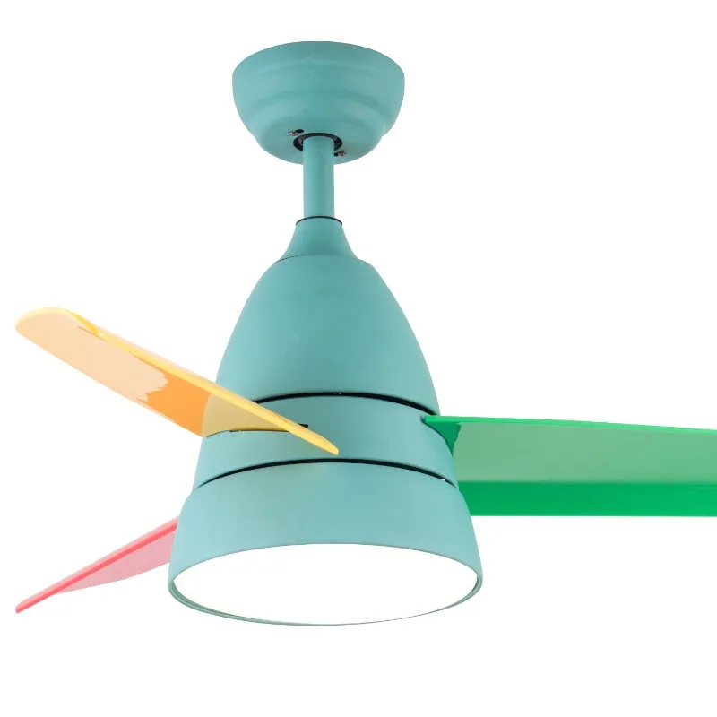 Nordic Led 36 Inch Kids Ceiling Fans With Lights Bedroom Child