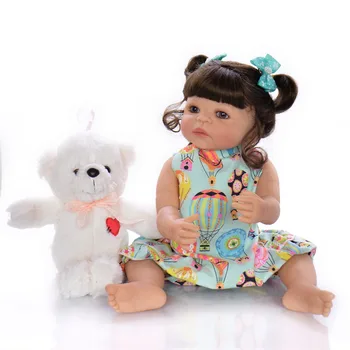 

22 Inch Fashion Reborn Alive Girl Doll Bebes reborn silicone completo Realistic Princess Baby Doll For Kids Xmas Gifts
