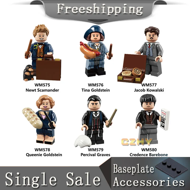 

Fantastic Beasts Figures The Crimes of Grindelwald Newt Tina Harry Series Potters Dobby Dumbledore Bricks Blocks Toys Pop