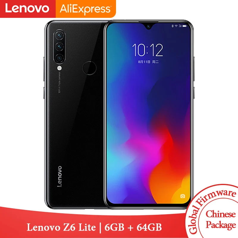 

Global ROM Lenovo Z6 Lite 6GB 64GB Snapdragon 710 Octa Core Triple Rear Cams 6.3 Inch 19.5:9 Water Drop 4050mAh Smartphone