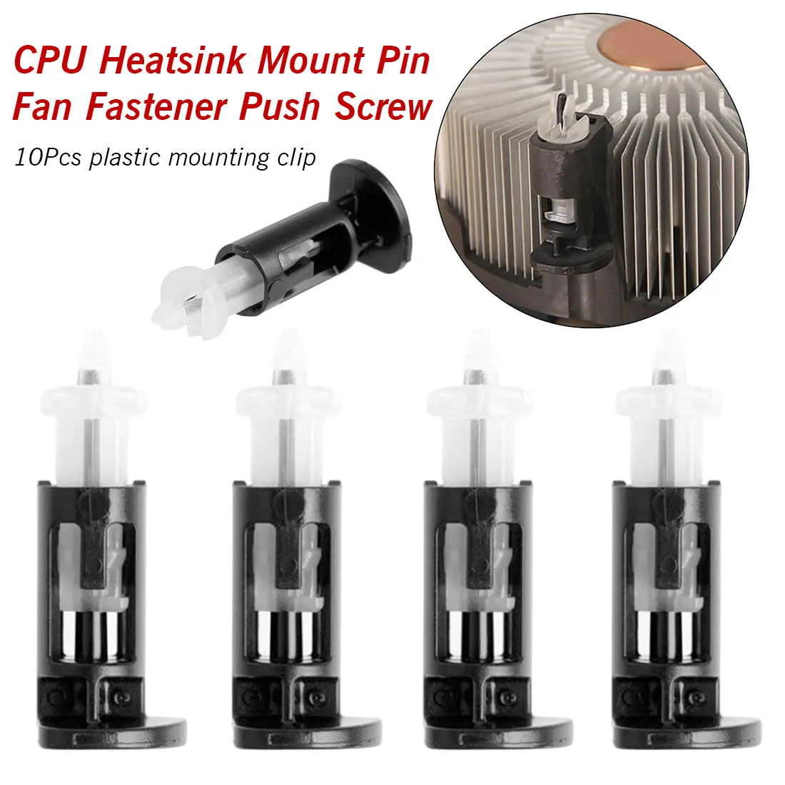 5 пар пластиковый крепежный зажим для кулеров cpu 1155 775 cpu Heatsink Mount Pin Fan застежка нажимной винт