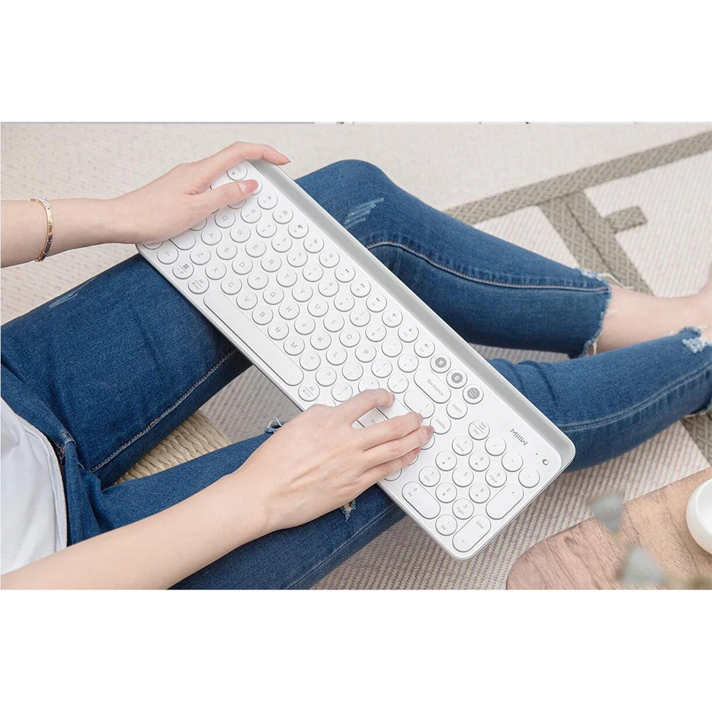  Xiaomi Miiiw Bluetooth Dual Mode Keyboard 2.4GHz Wireless Connection 10m Available 104 Keys Multi S