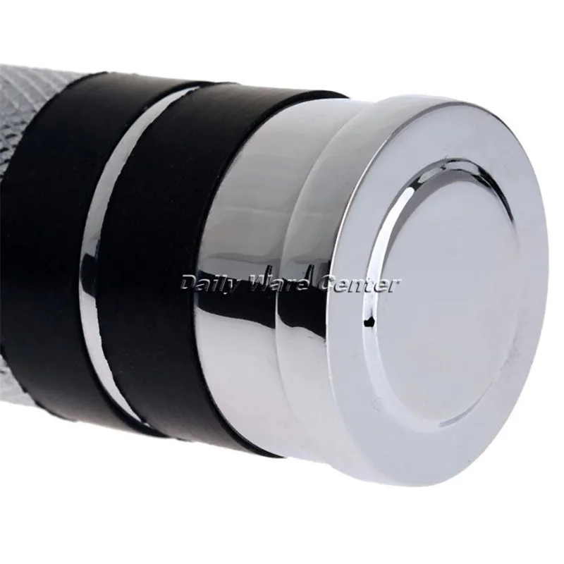 1Pair 22mm Motorcycle Handlebar Handle Hand Grips Chrome Bars Ends Universal for Cruisers Motor Bikes Choppers W/ 1\